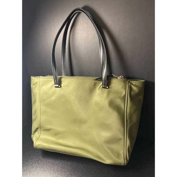 Kate Spade Watson Lane Olive Nylon Tote Bag – Black Handles - Picture 5 of 10